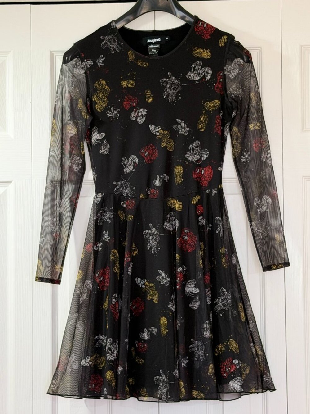 Desigual x Disney Mickey Mouse Black Mesh Dress